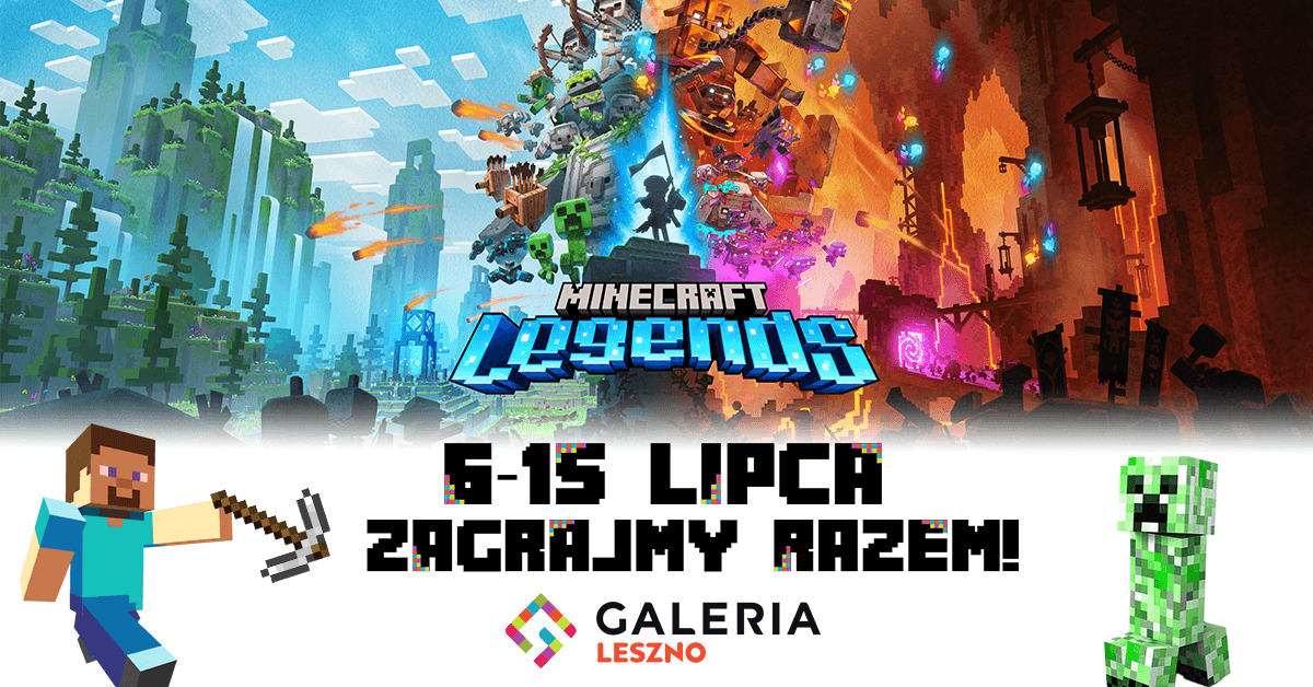 Minecraft Legends, od 6 do 15 lipca, zagrajmy razem w Galerii Leszno